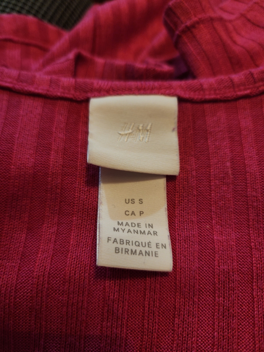H&M Ribbed Button-Front Tank Top, Size Small - Picture 3 of 4